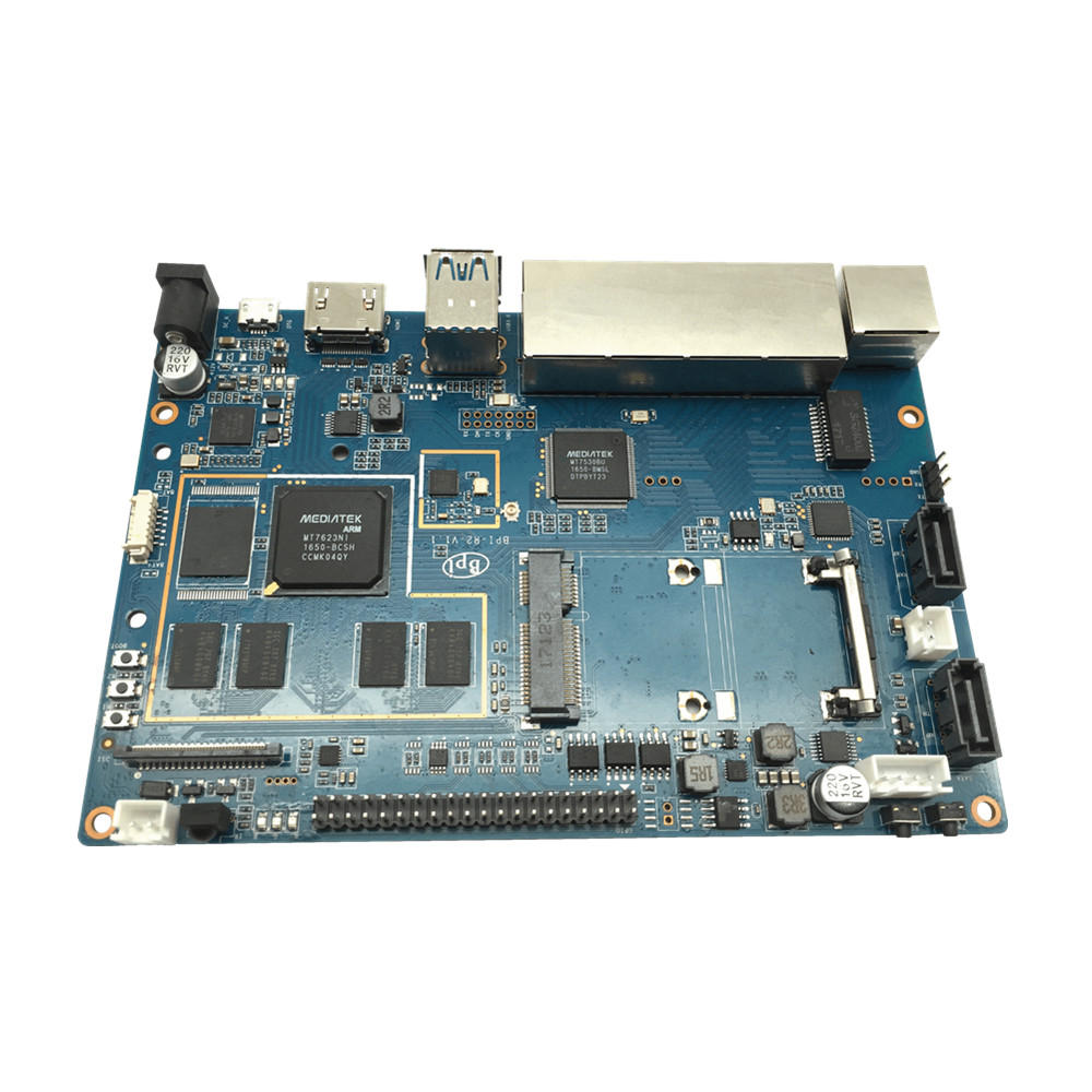 

Banana Pi BPI-R2 MT7623N Четырехъядерный ARM Cortex-A7 2G DDR3 4G LAN Порты 1G WAN 8GB eMMC с WIFI и Bluetooth Бортовой