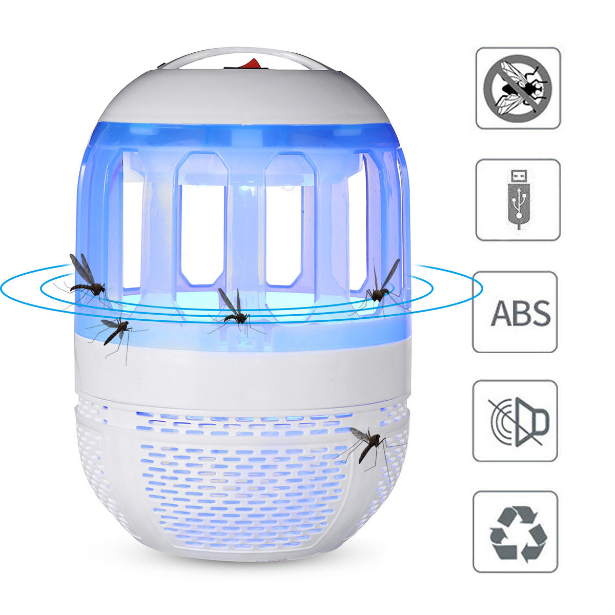 2w electronic mosquito killer lamp usb insect killer lamp bulb pest ...