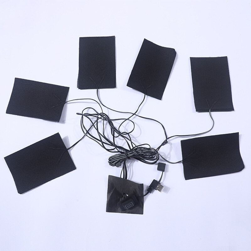 TENGOO Giyim Isıtıcı USB Şarj Edilebilir Karbon Fiber Isıtma Pedi Sıcak Kış Pamuklu Ceket Yelek Elektrikli Isıtıcı