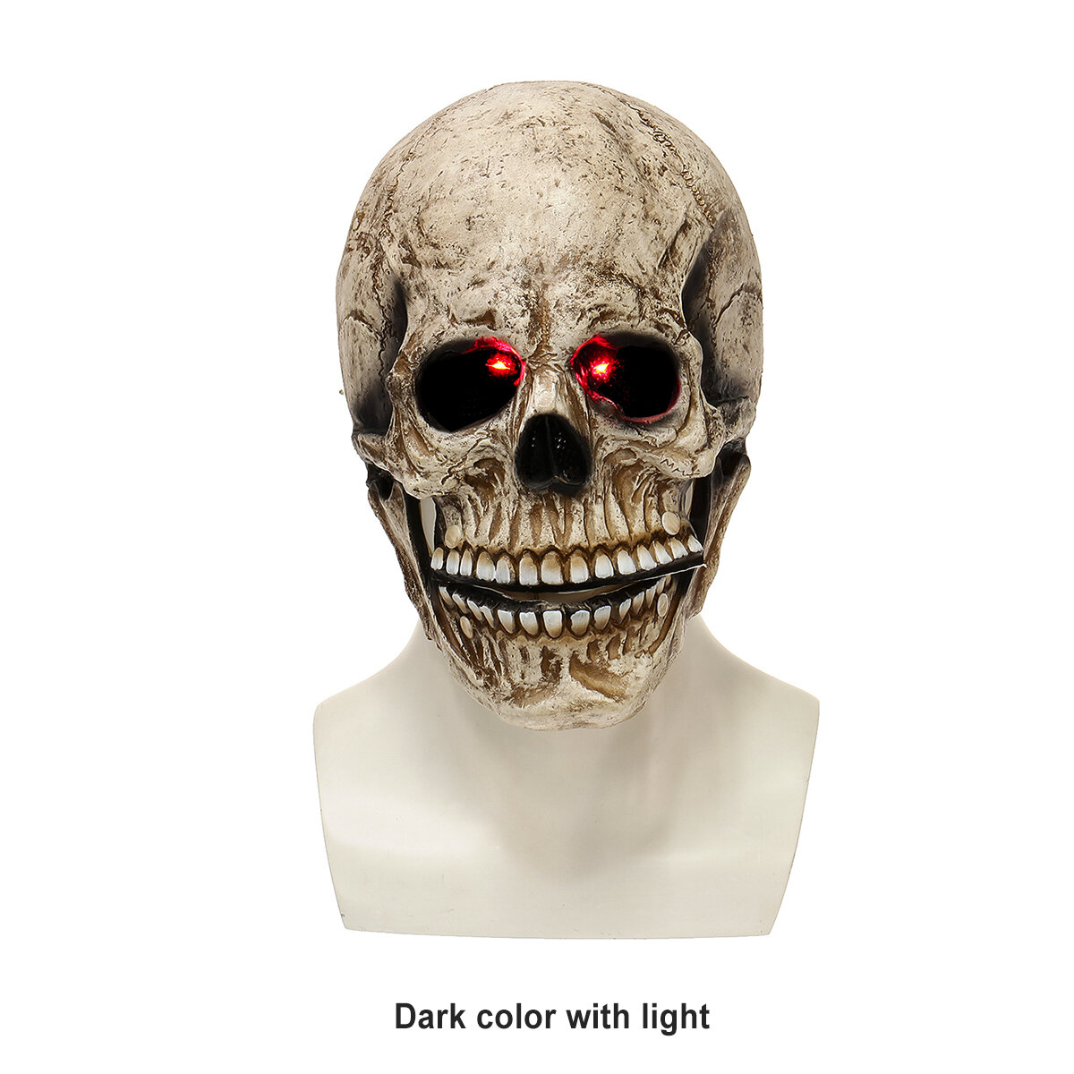 LED beweegbare schedelmasker/helm met beweegbare kaak en horrorhelm Halloween