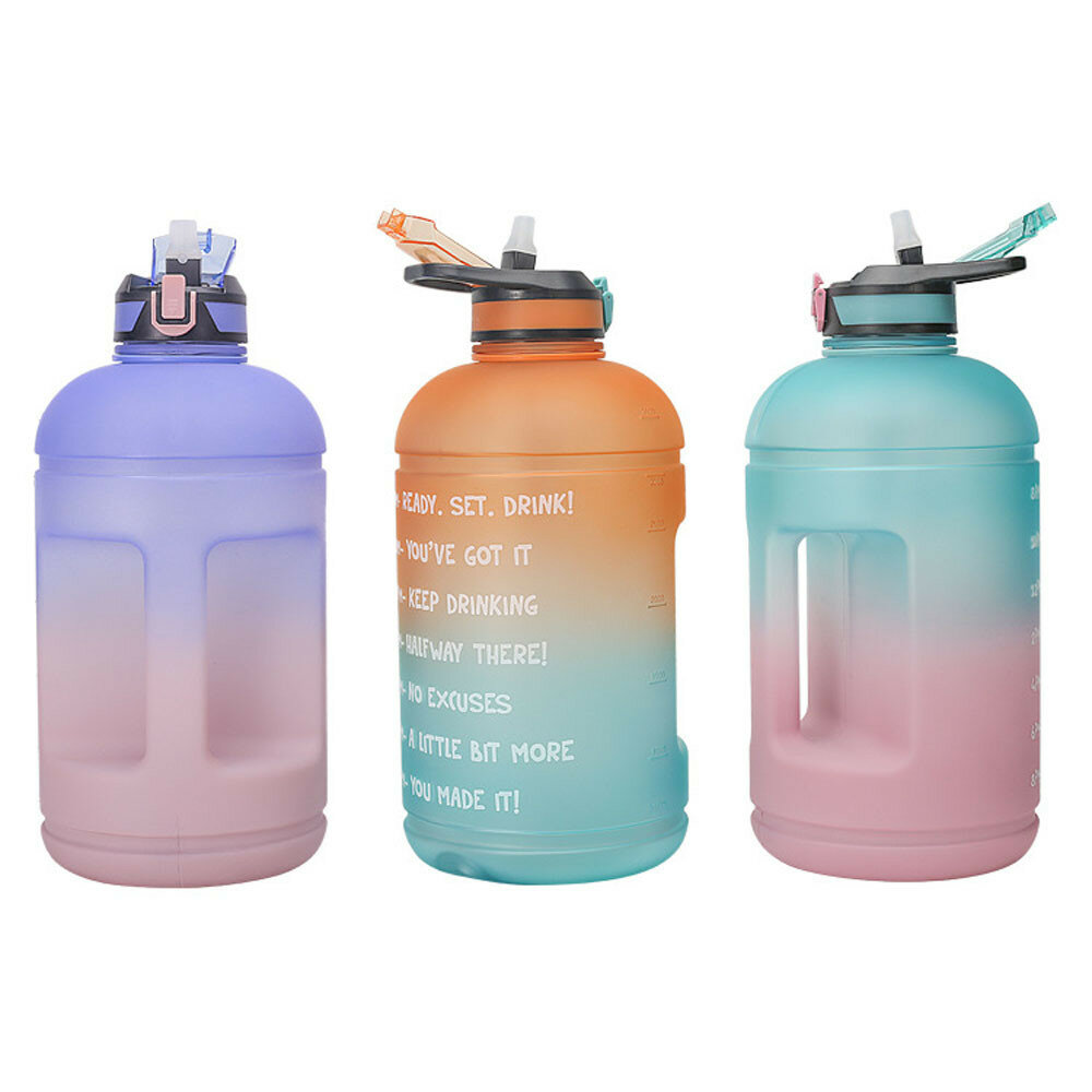 IPRee® 3.78L Gradient Water Bottle Straw Sports Kettle Drink Water Cup Outdoor Camping Travel