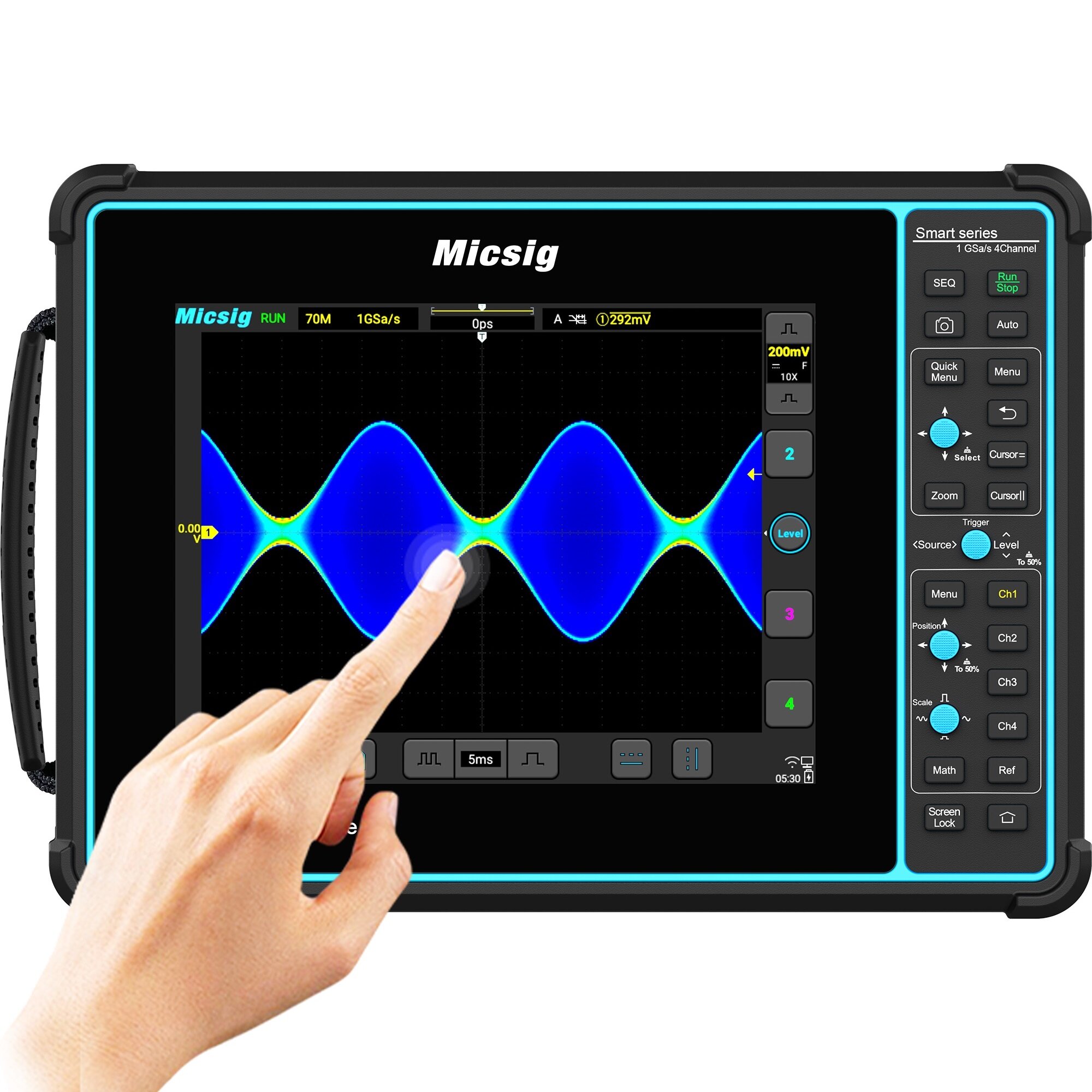 

Micsig STO1004 Smart Tablet Oscilloscope 4 Channels 100MHz 1G Sa/S Digital Scopemeter 8GB APP Control