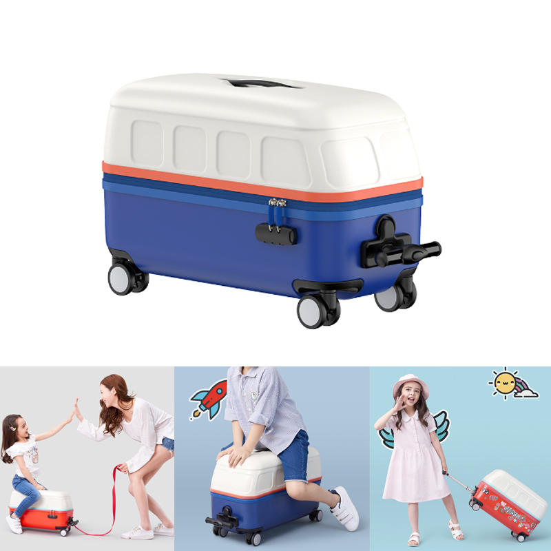 Zhixing 20inch 30L Children Suitcase Draw-bar Trolley Luggage Sit To Ride Carry-on Case Outdoor Travel from 