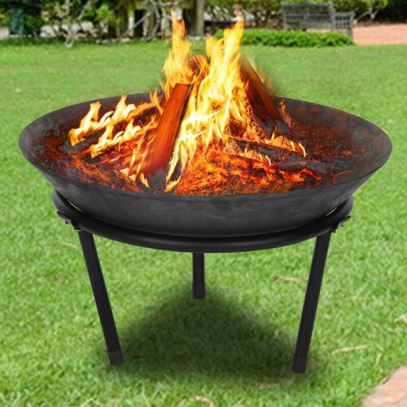 20-calowy zewnętrzny ognisko stalowy grill ognisko miska okrągła opalana drewnem kuchenka do grillowania Camping piknik ognisko Patio