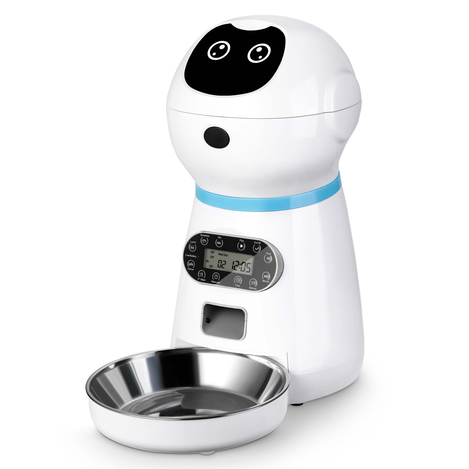 

3.5L Intelligent Pet Feeder Timing Quantitive Feeding Dual Power Supply Infrared Detection Recording to Summon Pets