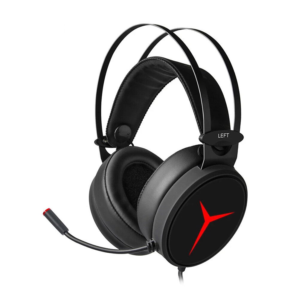 

Lenovo Y360 Gaming Headset Wired Professional 7.1 Surround Sound 50mm Drive Unit Over Ear Headphone with Mic USB Interfa
