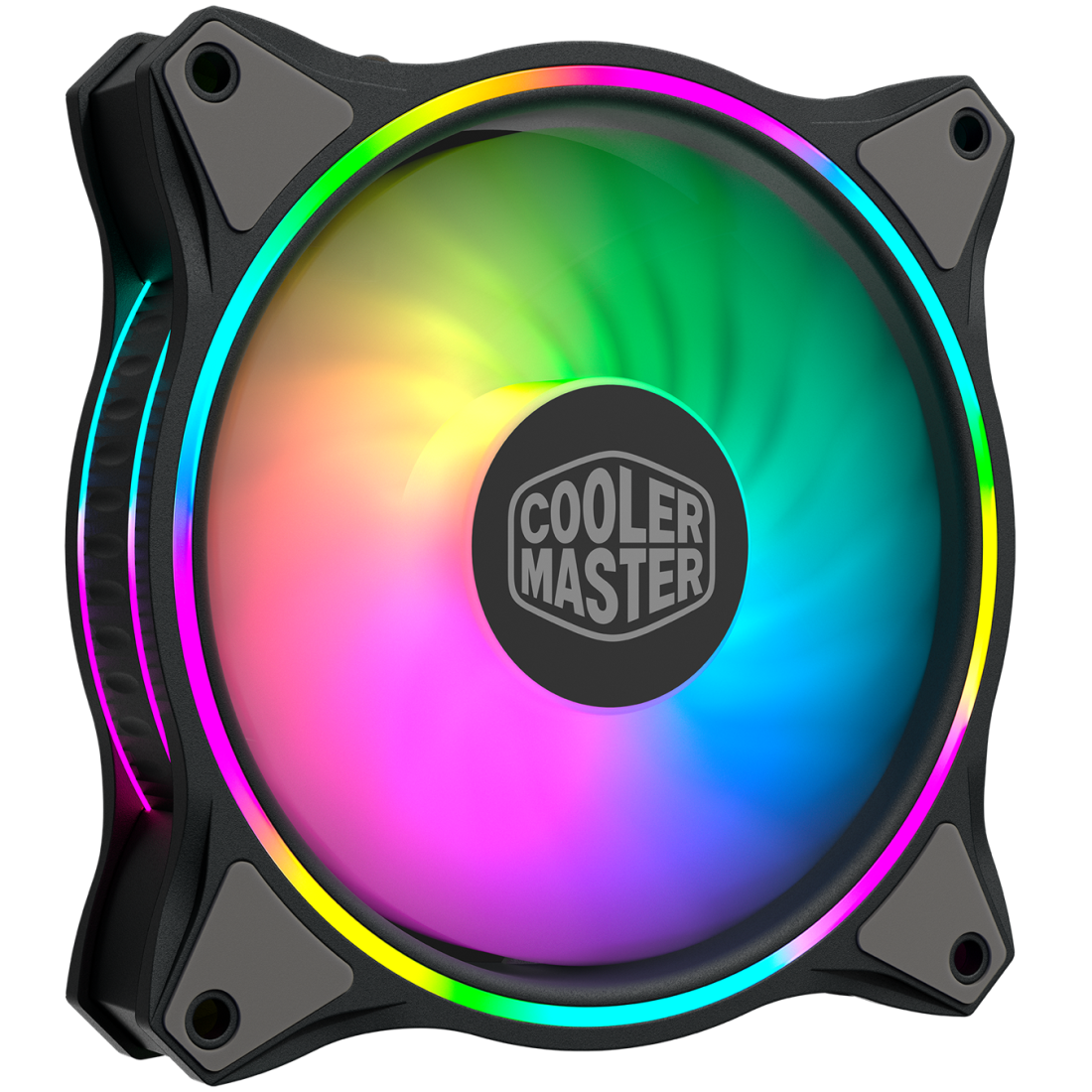 Cooler Master MF120 Halo Koelventilator 5V 3PIN ARGB 12cm PWM Adresseerbare Mute Case Fan 120mm Dual
