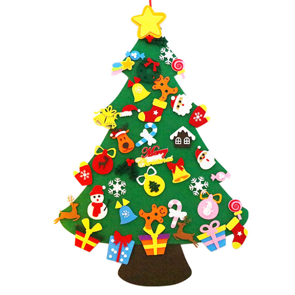 Christmas Decoration Toys Non Woven Fabric DIY Christmas Tree For Home Office Windows Display Christmas Decoration