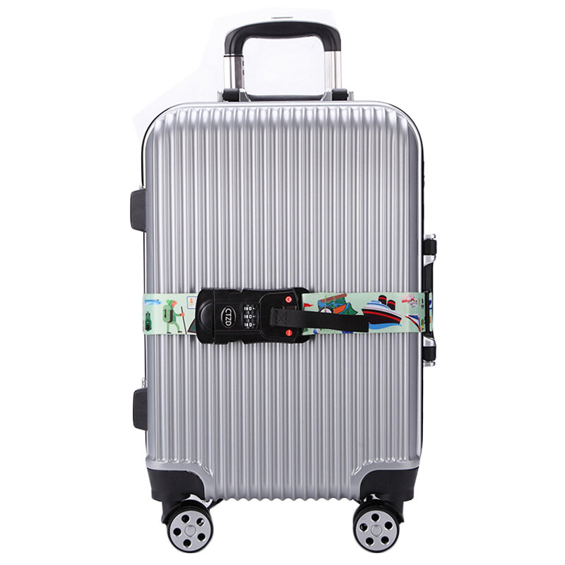 IPRee® 5CM Polyester Ayarlanabilir 3 Haneli Şifre Güvenliği Valiz Kayış Outdoor Seyahat Bavul Kemerler