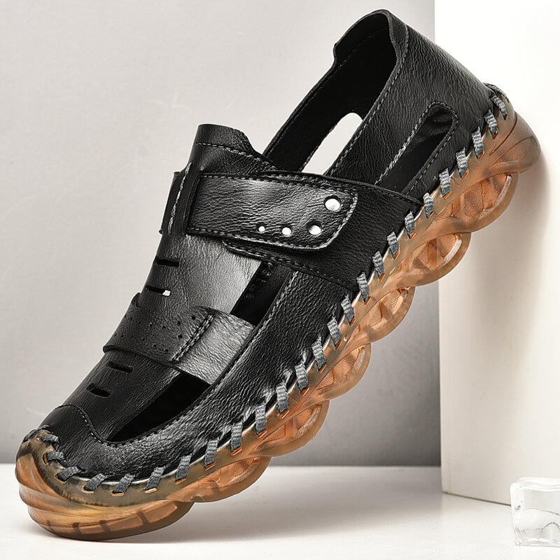 

Men Microfiber Breathable Non Slip Closed Toe Casual Outdoor Sandals