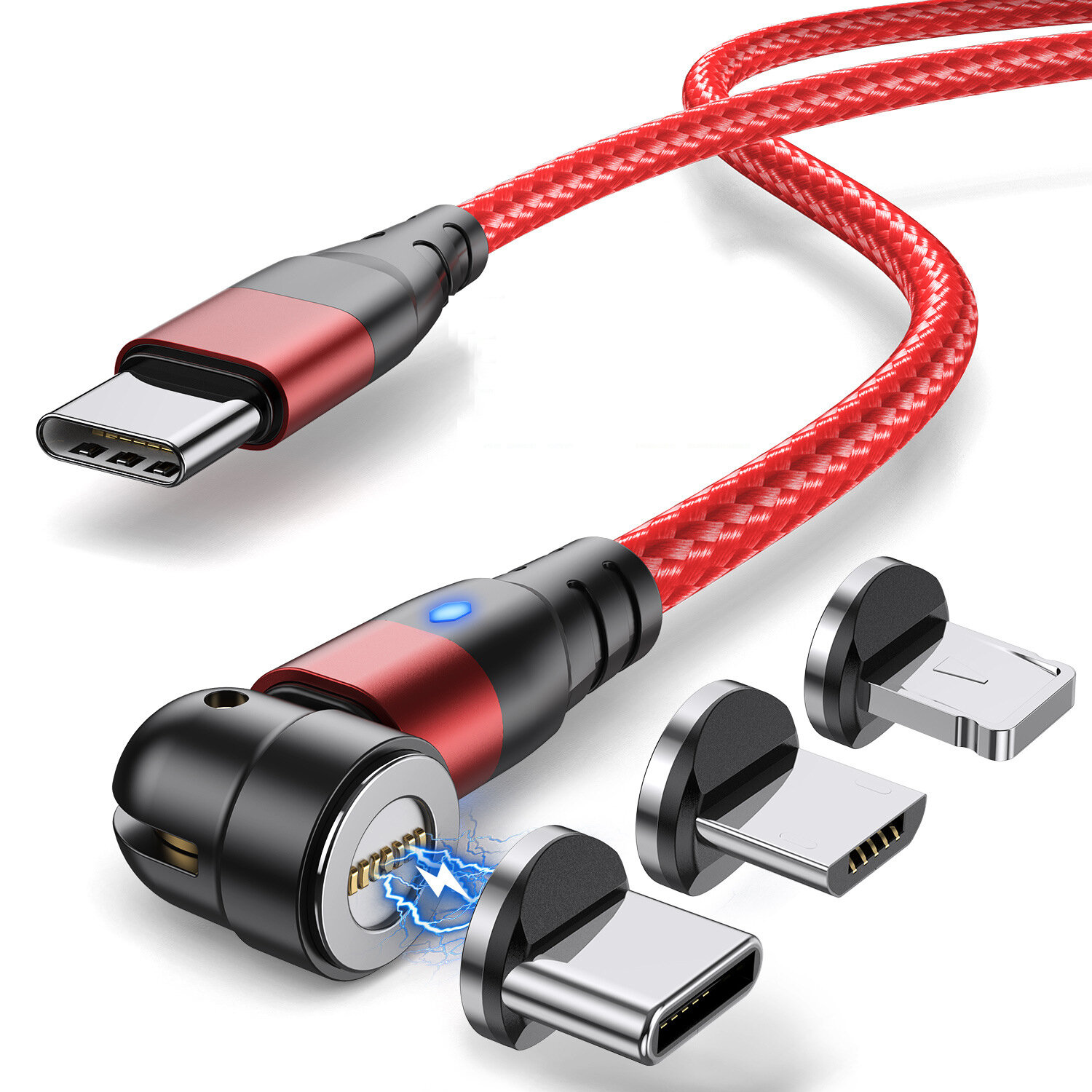 Uslion PD 60W Magnetische USB-C naar USB-C Kabel PD3.0 Power Delivery QC4.0 Snel opladen Datatransmi