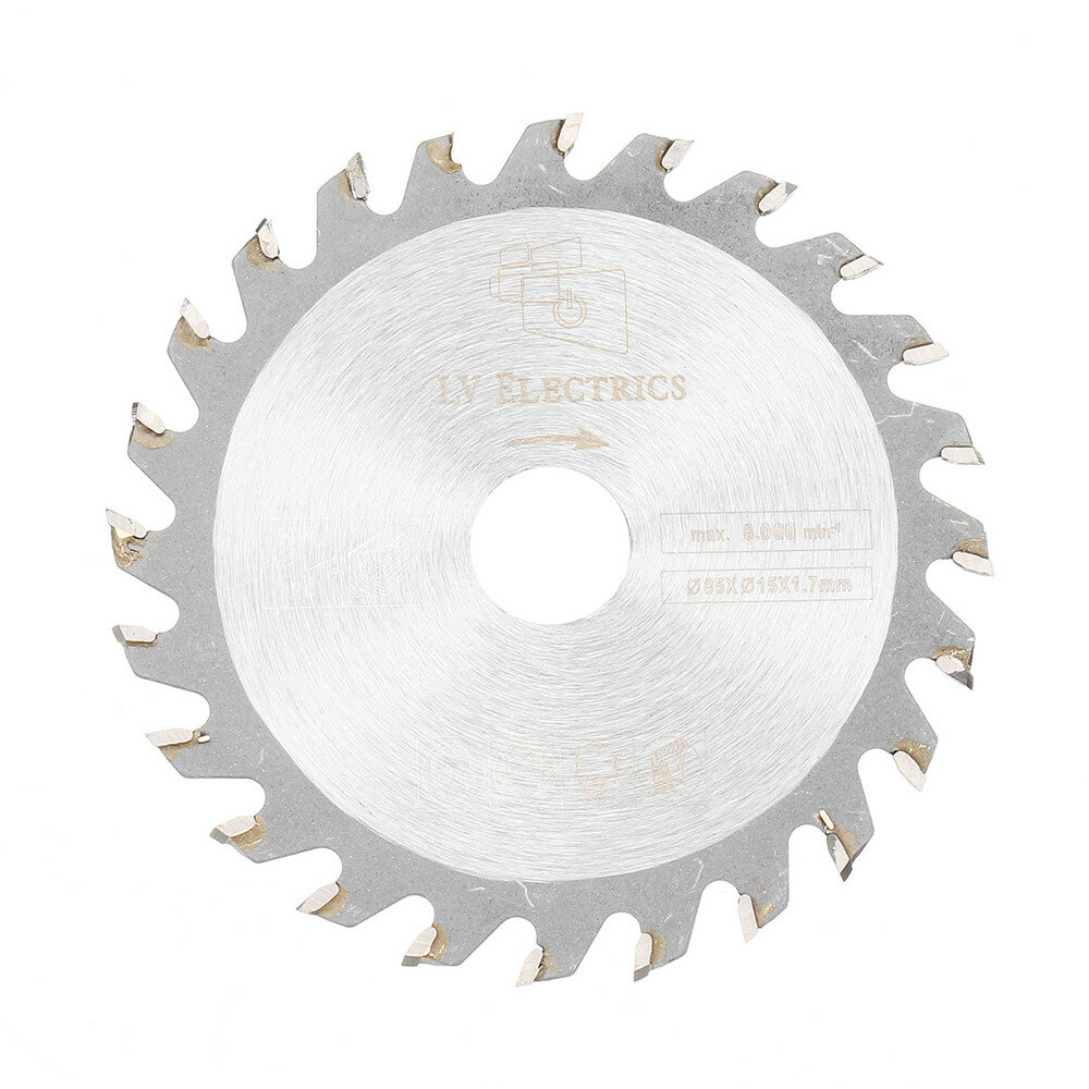 

85mm Saw Blade 24 Teeth Circular Cutting Disc 15mm Bore 1.7mm Thickness Woodworking