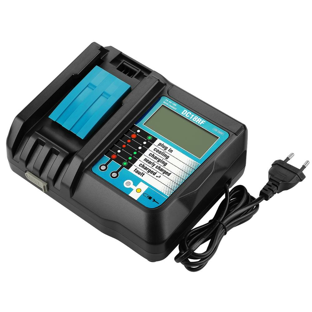 18V 3000mA DC18RF Replacement Battery Charger with LCD Display for Makita BL1815 BL1820 BL1830 BL1840 BL1850 BL1860 BL14, Banggood  - buy with discount