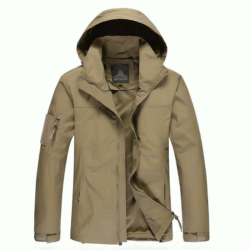 Image of Gre M-3XL Mnner Outdoor Casual Herbst Polyester Zipper Warm Mantel Jacke Outwear