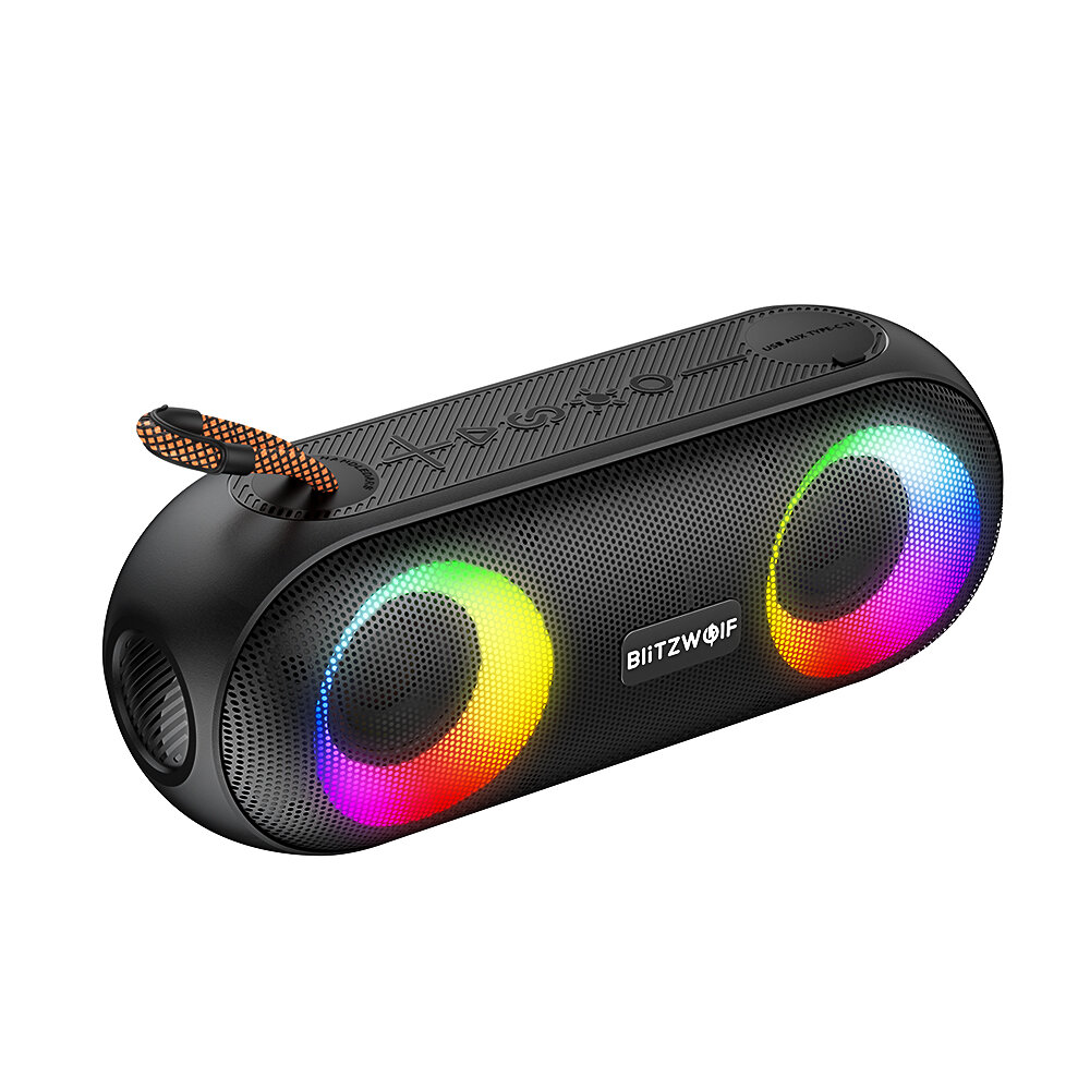 

BlitzWolf® BW-X11 bluetooth Speaker Wireless Speaker 20W RGB Colorful Lights Bass IPX6 Waterproof Power Bank TF Card AUX