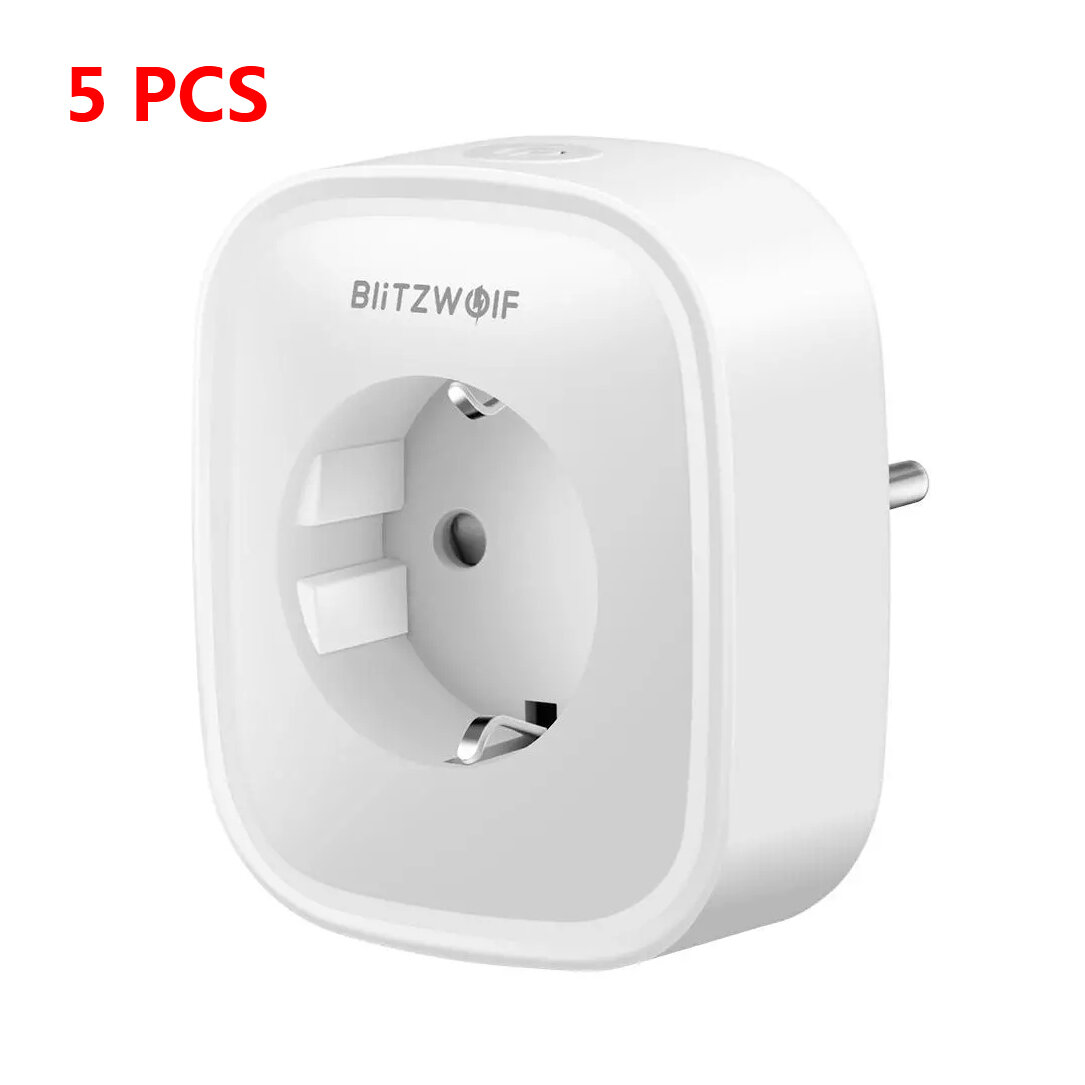 

【5PCS】BlitzWolf® BW-SHP2 16A Smart WIFI Socket 220V EU Plug Work with Amazon Alexa Google Assistant Compatible with Blit
