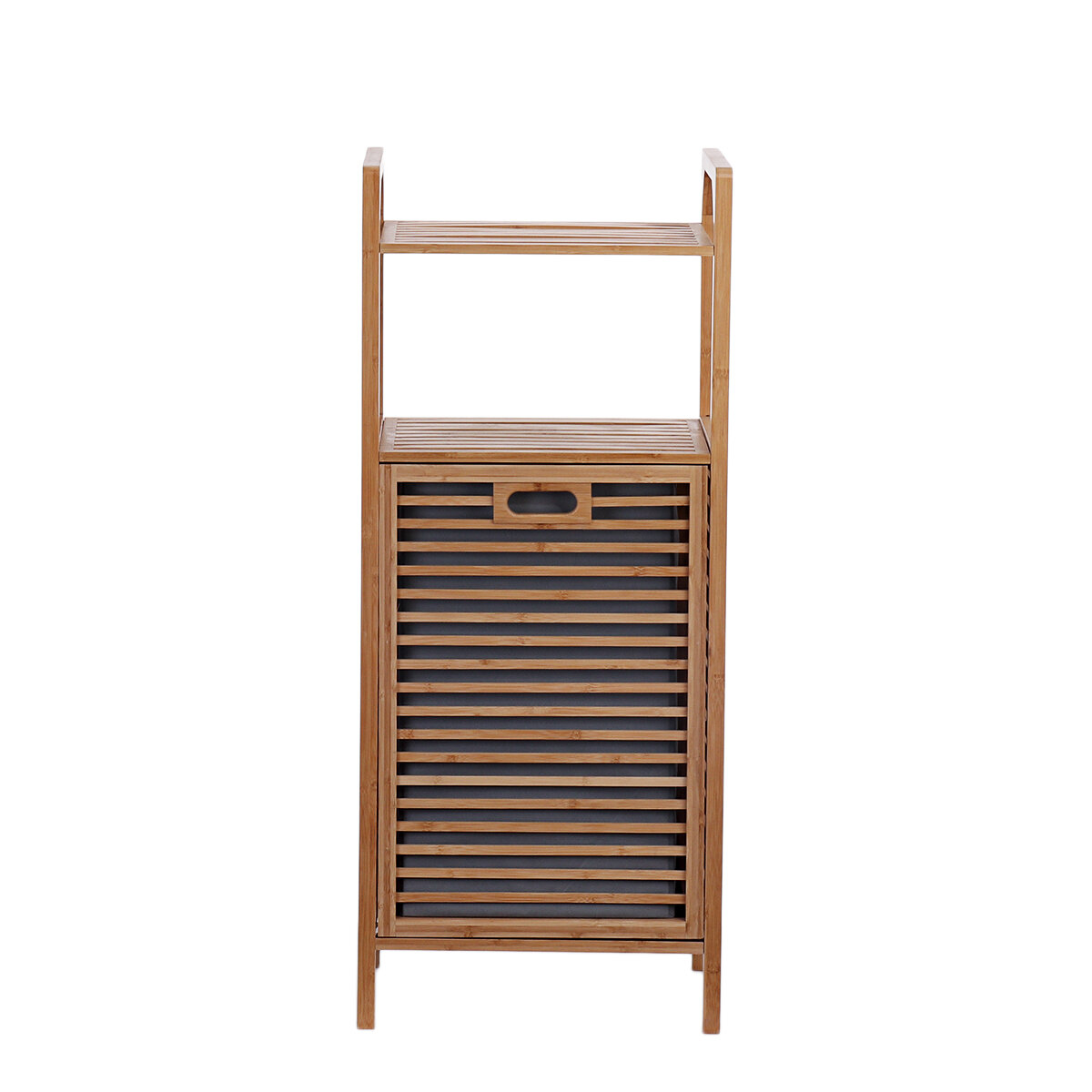 

Bamboo Dirty Clothes Storage Cabinet Laundry Basket Hamper Bathroom Shelf Rack
