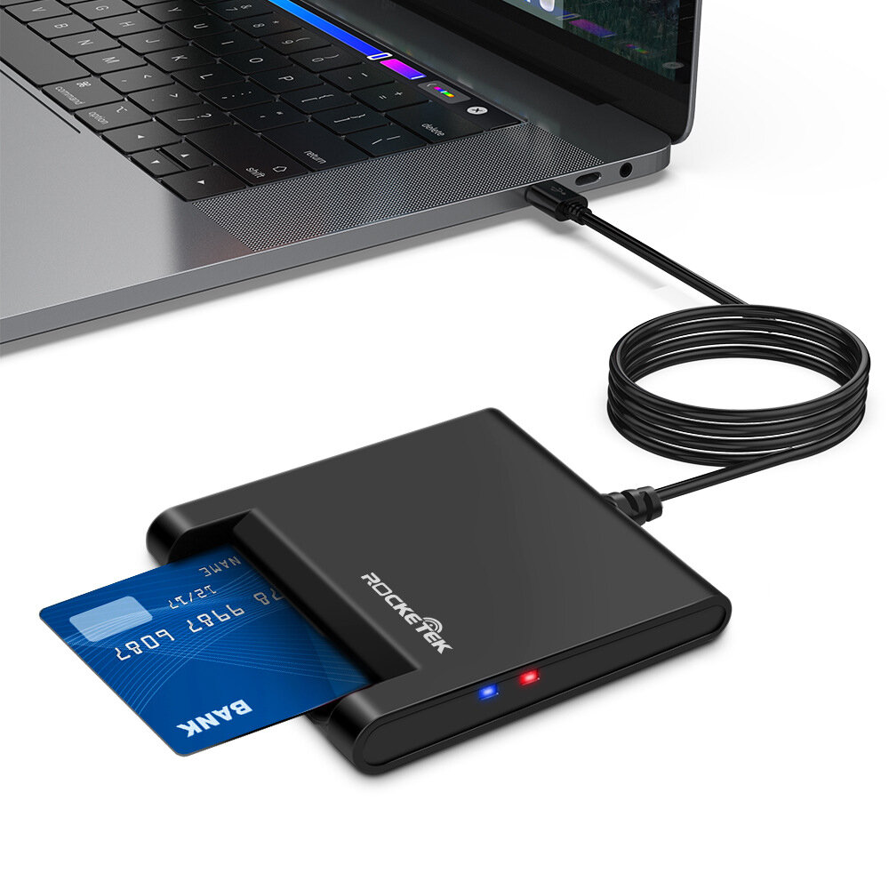 Rocketek USB2.0 Smart Card Reader CAC Card ID Card Card Belastingaangifte Card Reader SCR810