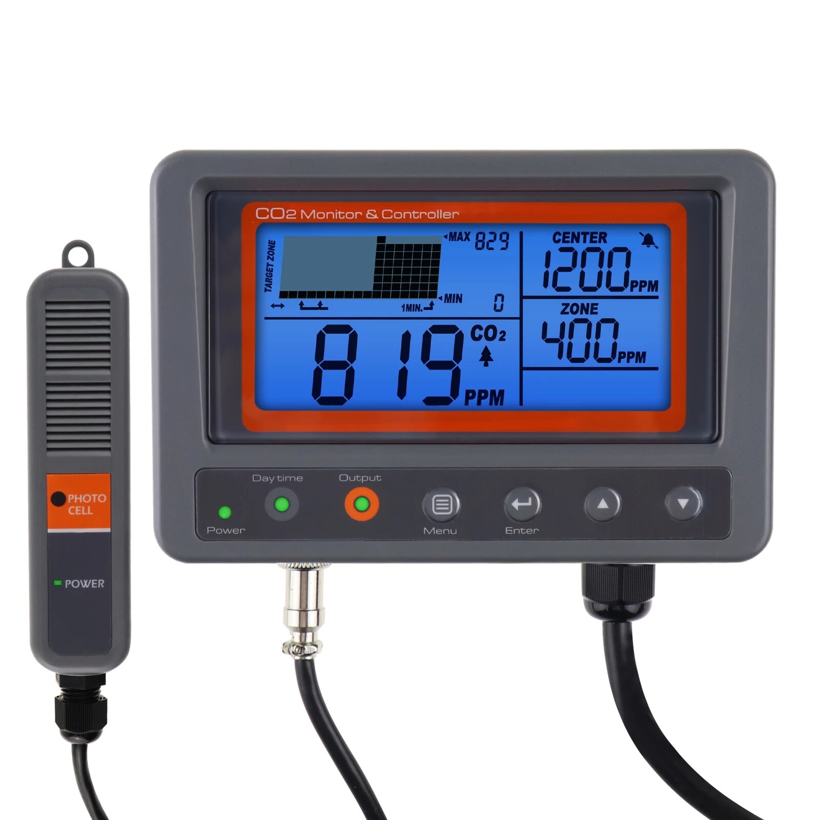 AZ7530 Kooldioxide CO2 IAQ Monitor Controller met Relais Functie NDIR Sensor Probe voor Groen Huis T