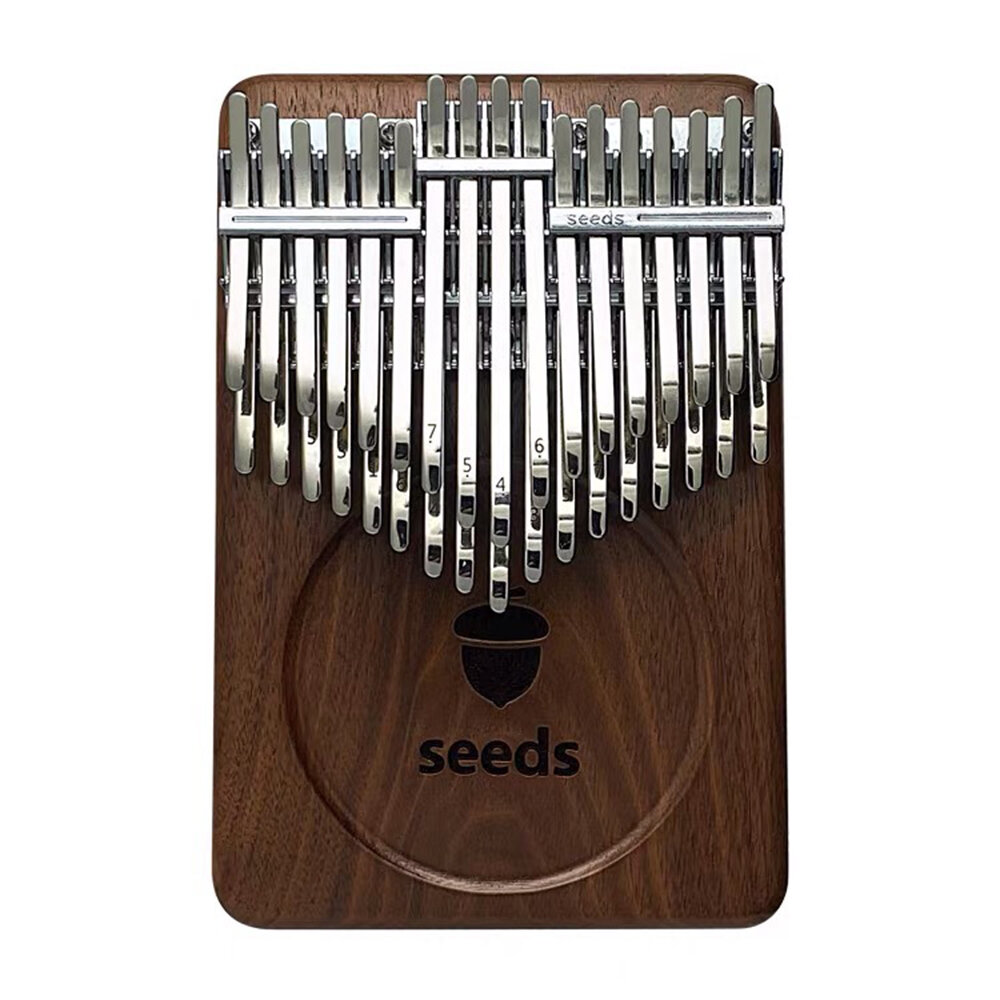 34 Keys Kalimba Double Plate Finger Pinao Thumb Mahogany Walnut Wood Keyboard Music Instrument