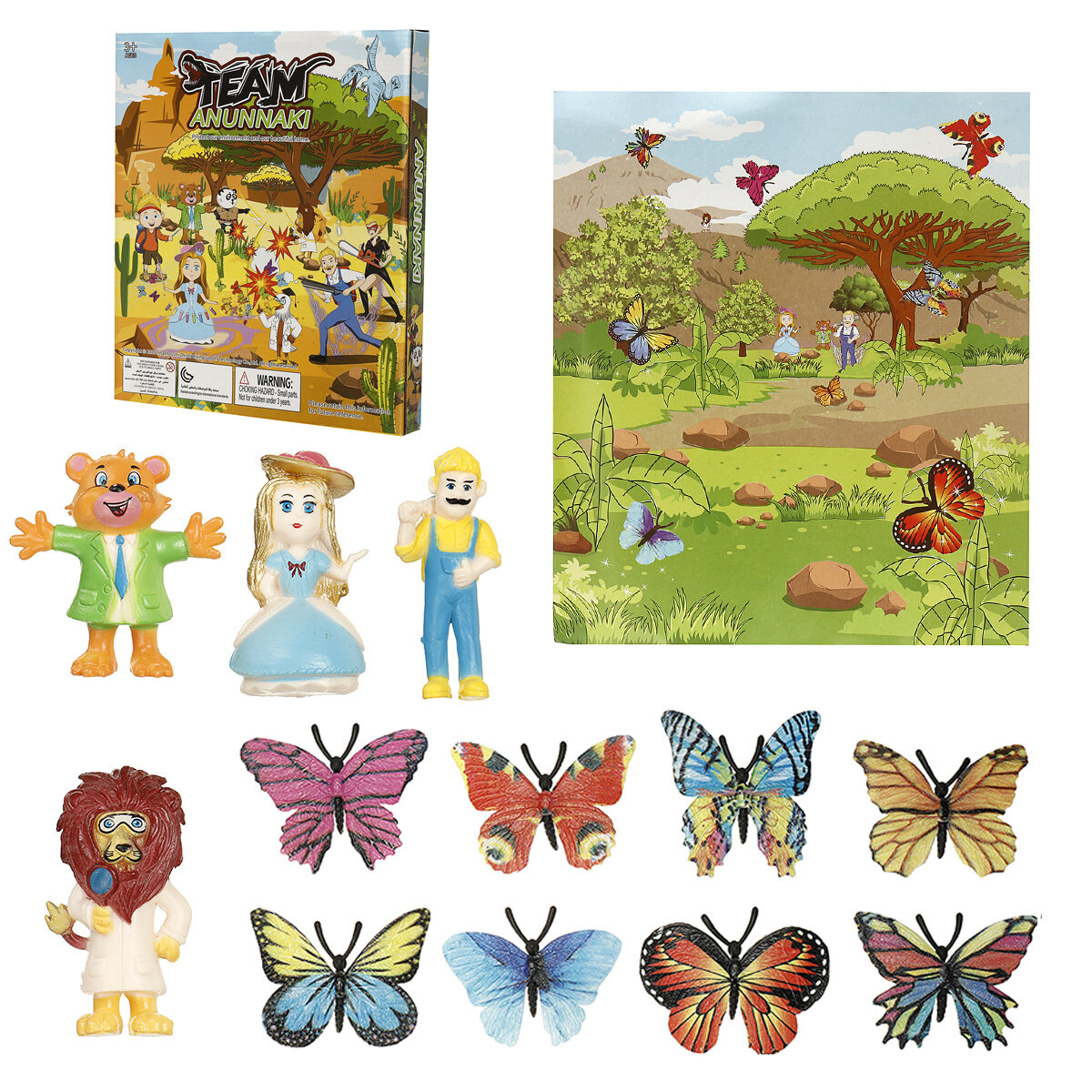 14 stks Hoge Simulatie Colorful Realistische Insecten Vlinder Dier Figuur Pop Model Leren Educatief Speelgoed voor Kinderen Gift