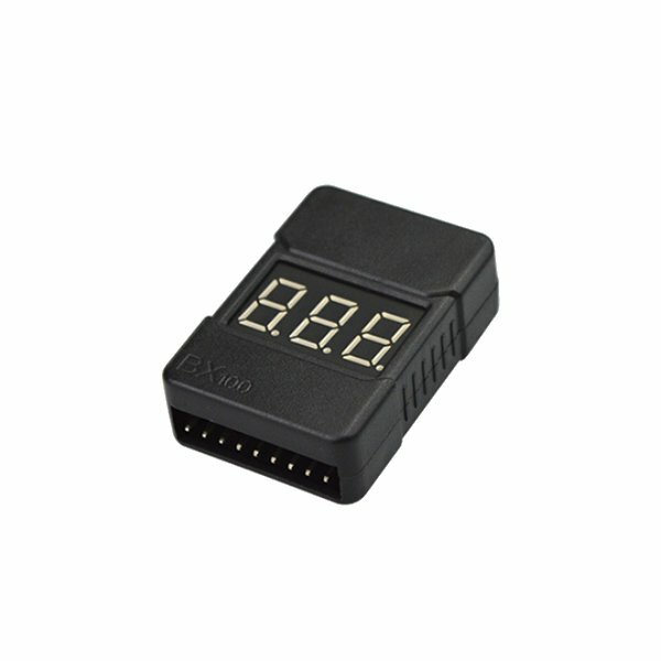 BX100 Batterij Voltage Tester Meter Low Voltage Alarm Zoemer Voor 1 ~ 8S Lipo Batterij