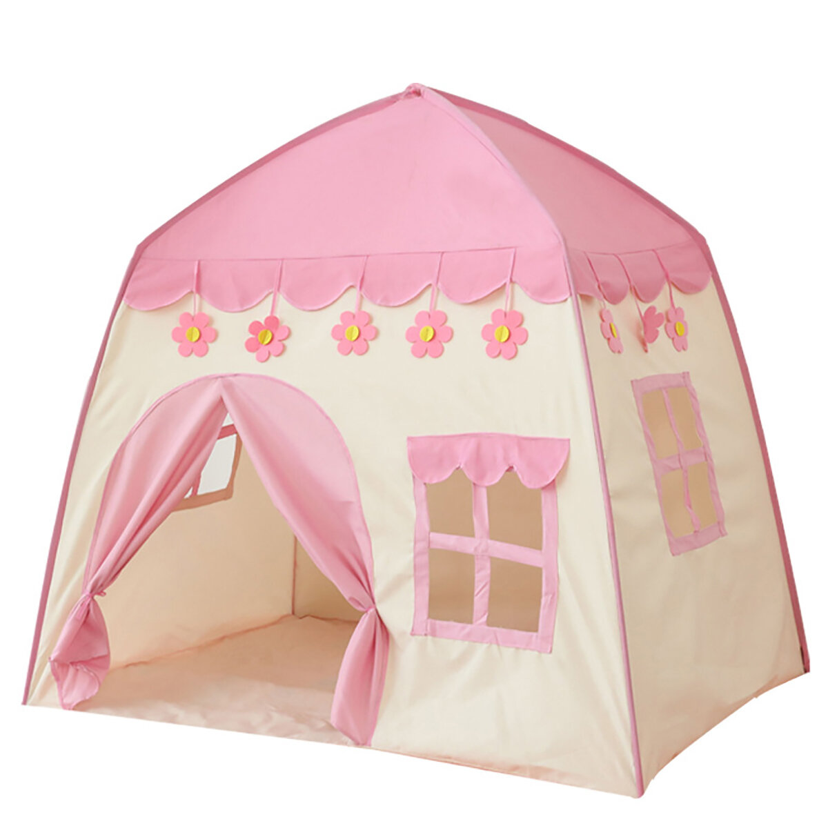 51inch Large Sturdy Kids Play Tent Princess Playhouse Castle Children Fairy Tale Teepee Indoor/Outdoor with Carry Bag fo