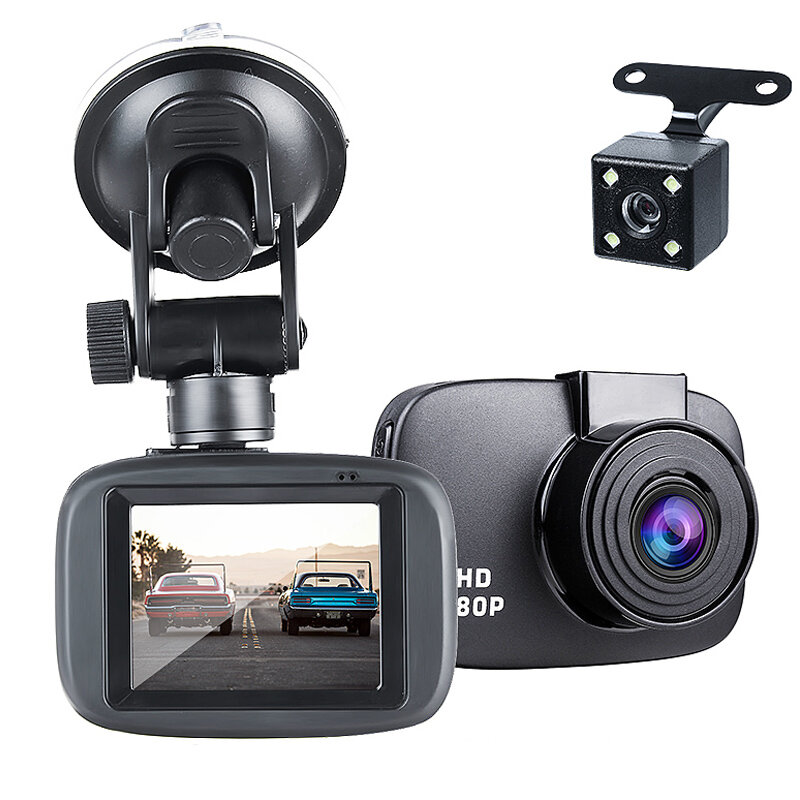 

4-дюймовый двойной Объектив камера 170 ° HD 1080P Авто Видеорегистратор Автомобильное видео ночного видения G-Sensor