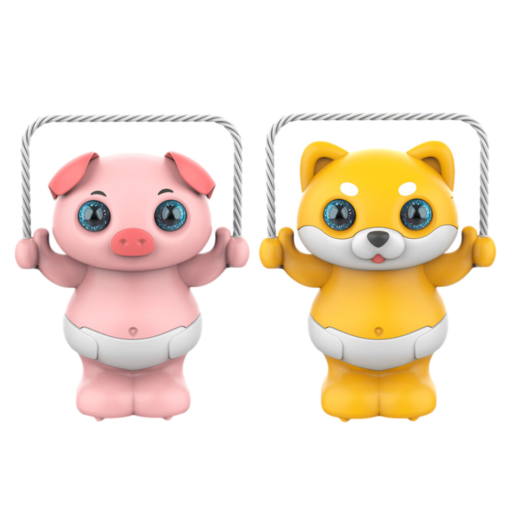 

Creative Cute Electric Dancing Pet Clap Your Hands to Wake Up Dumping Voice Control Skipping Piggy Dog Puzzle Toy with L