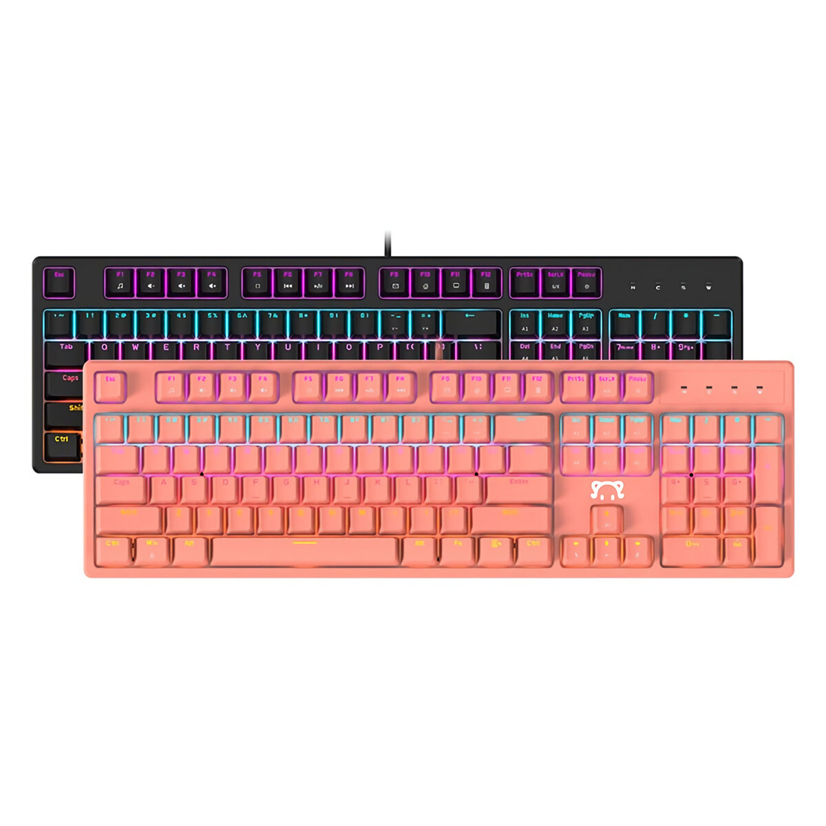 

AJAZZ STK131 104 Keys Wired Mechanical Keyboard Mixed-color Backlit Gaming Keyboard Cyberpunks Full-key Non-conflict Key