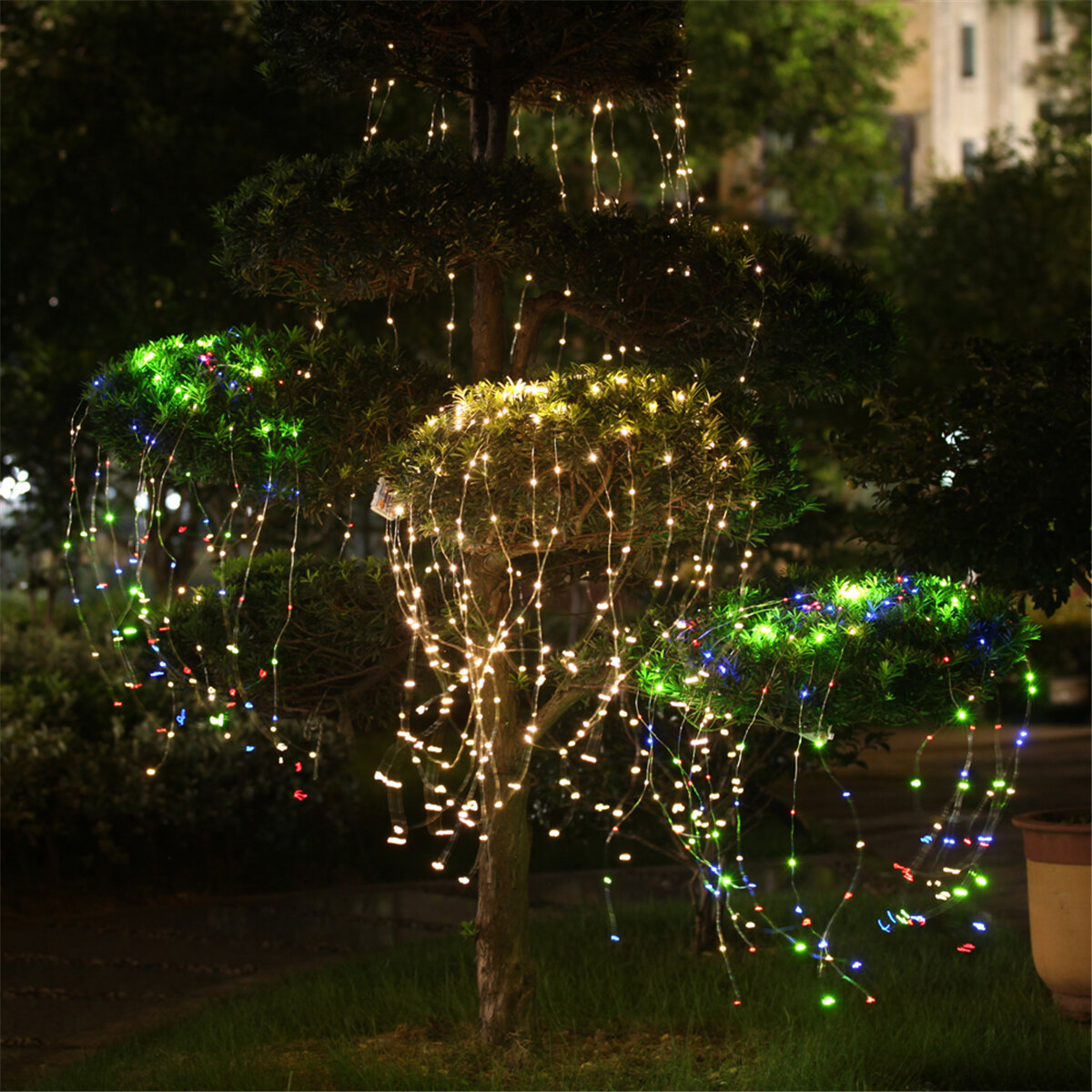1M 2M Afstandsbediening LED Boomtak Lamp Fairy String Light Indoor Outdoor Garden Party Wedding Chri