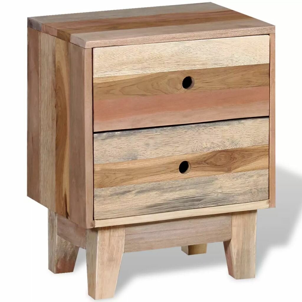 Bedside Cabinet Solid Reclaimed Wood