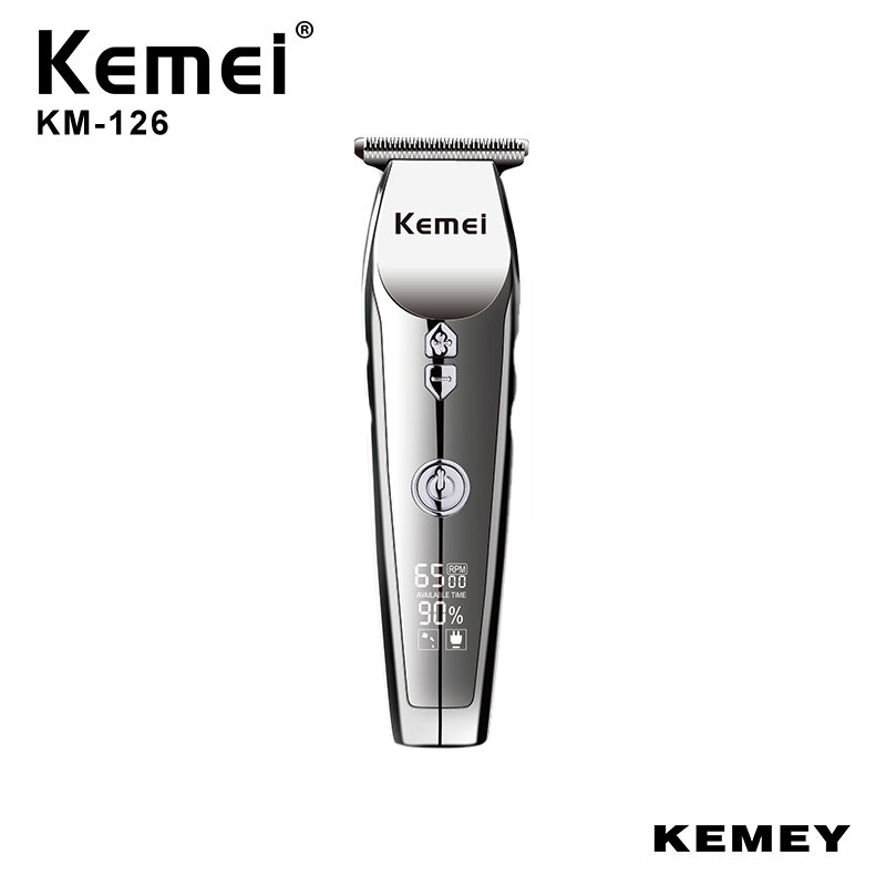 

Kemei Electric Clipper LED Adjustable Smart Trimmer for Men Professional Barber Haircut Tools Rechargeable Shaver