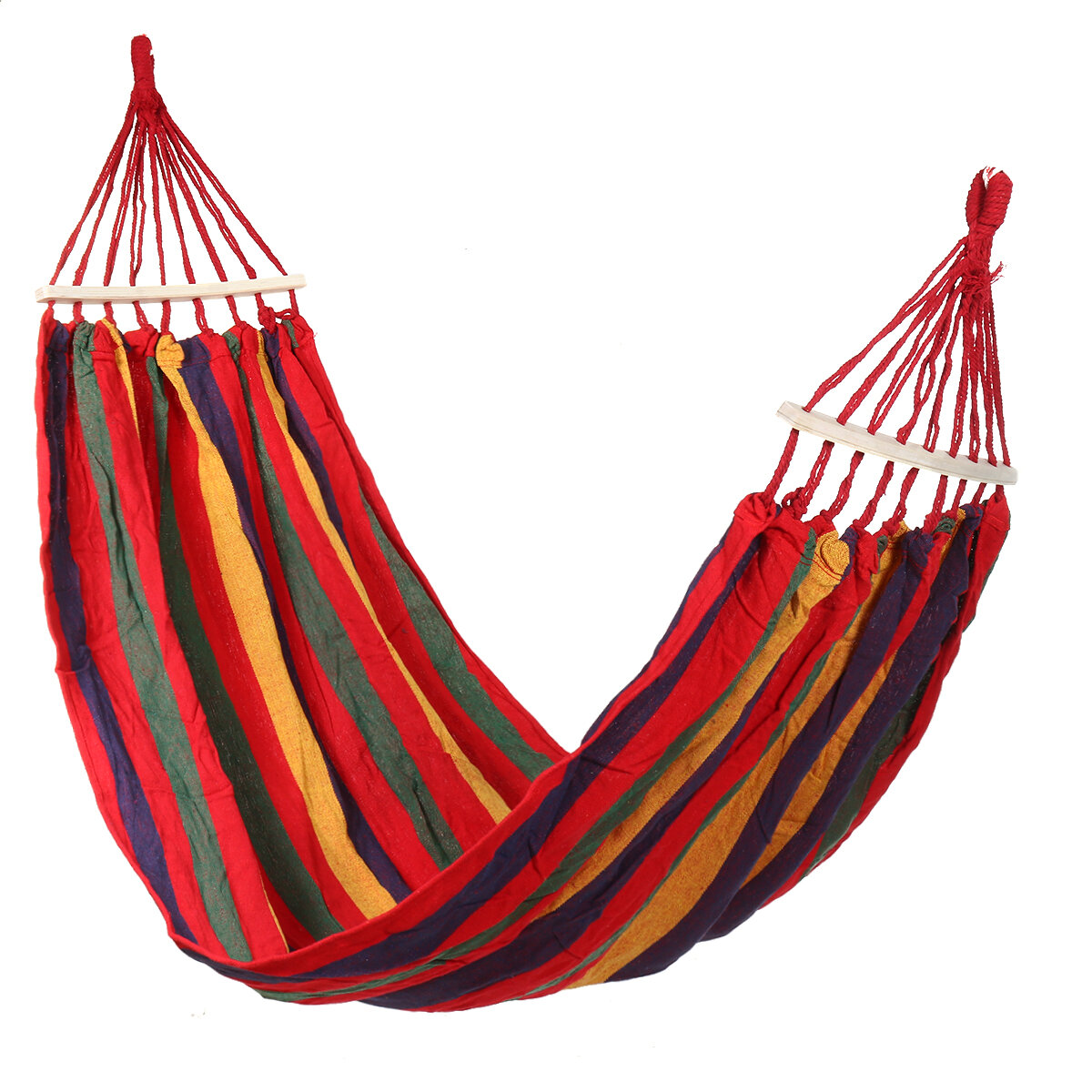 Portable Garden Outdoor Camping Canvas Hammock Travel Swing Hang Bed Red New 