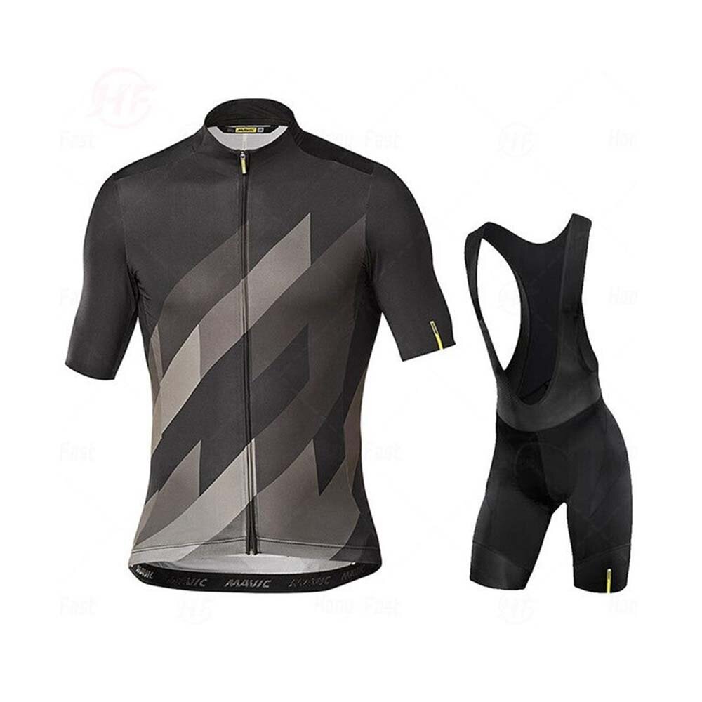 Conjunto de camisa de ciclismo manga curta + shorts de ciclismo com estofamento de assento feito de tecido de proteção solar de secagem rápida respirável para bicicleta de estrada MTB