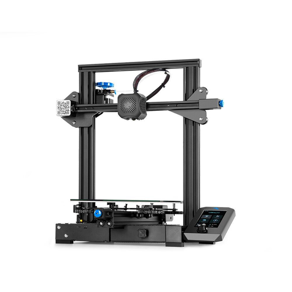 Creality 3D Ender－3 V2 Upgraded 3D Printer Kit 220x220x250mm Printing Size TMC2208／Ultra－silent 32－bit Mainboard／Carborundum Glass Platform／Mean Well Power Supply／New UI 4.3inch Color Screen