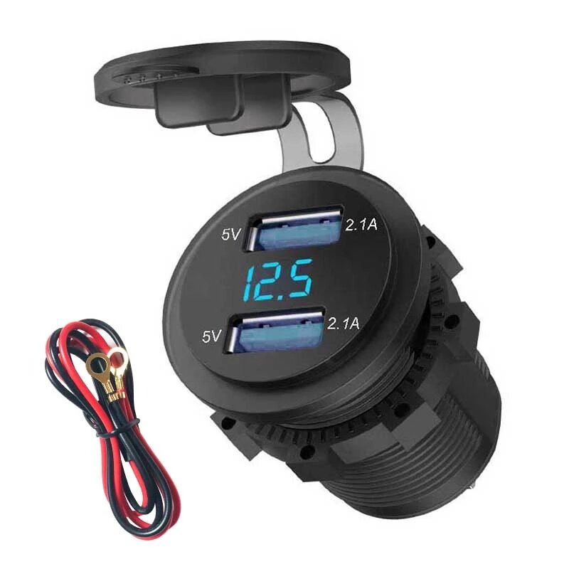 best price,4.2a,waterproof,car,port,dual,usb,charger,discount