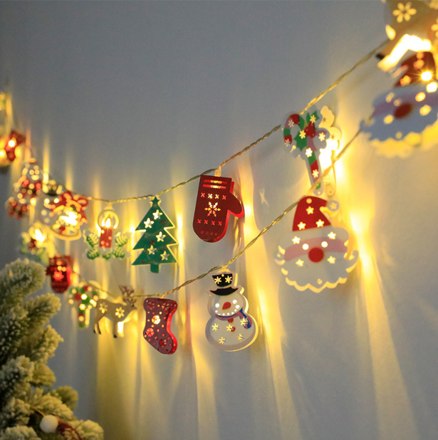 Mix en match LED kerst decoratieve verlichting Iron Art kerstboom Fawn kerstkous handschoenen bel sn