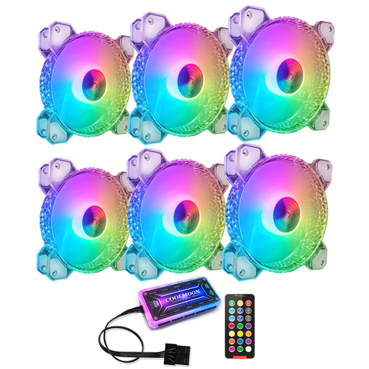 best price,pcs,120mm,rgb,fans,with,music,controller,eu,coupon,price,discount