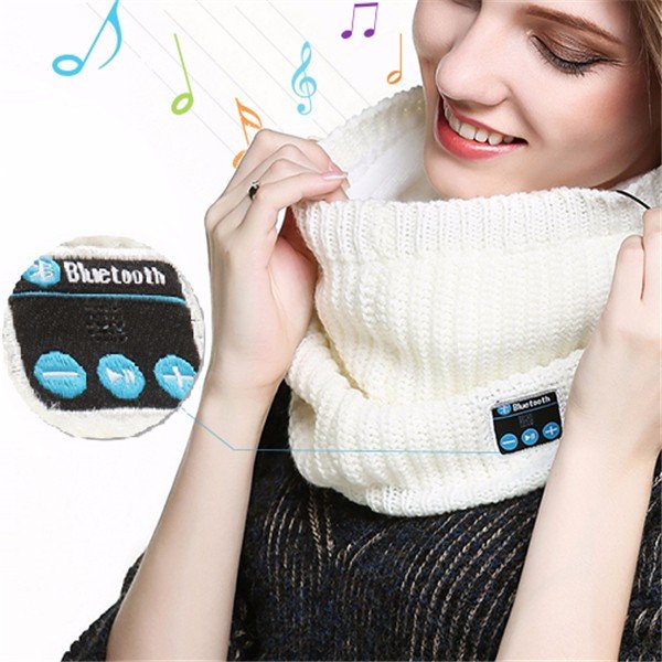 Universele bluetooth headset sjaal warme winter breien muziek kraag sjaal voor iPhone Samsung