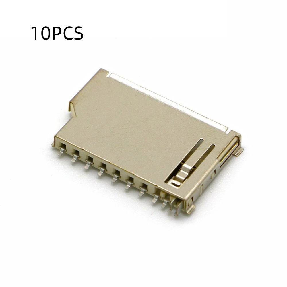 10PCS All-Copper Short-Body SD Card Holder SD Memory Card Slot Card Reader Socket