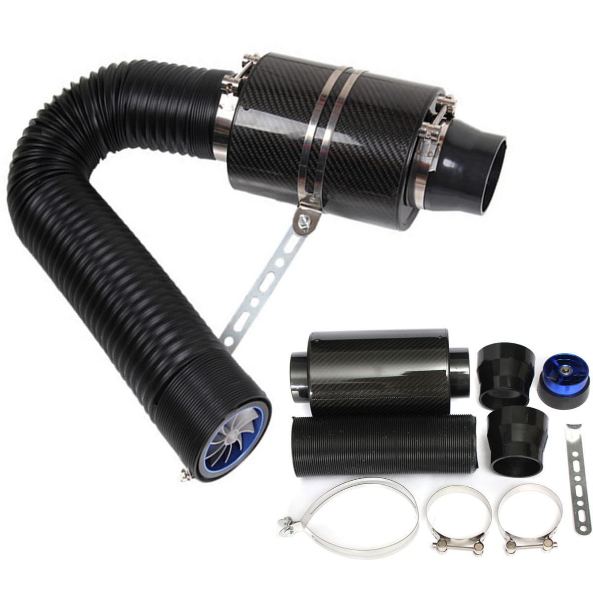3inch Universal Performance Air Feed Cold Filter Intake Pipe Induction Extension