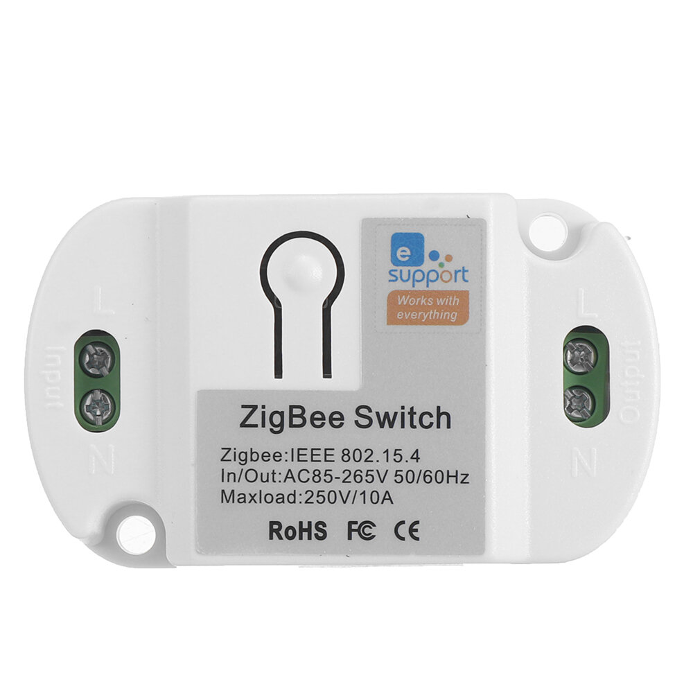 10A Ziggbee Switch Controller 200W Smart Switch voor Smart Home Ondersteunt Voice Control Alexa APP 