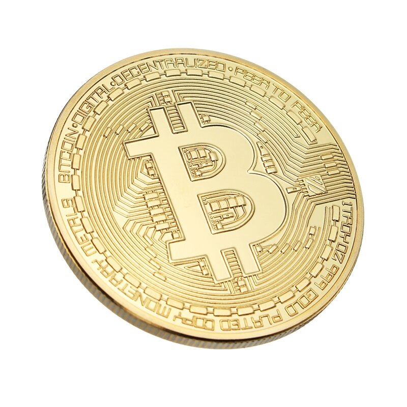 1pcs gold bitcoin model commemorative coins btc metal coin decorations