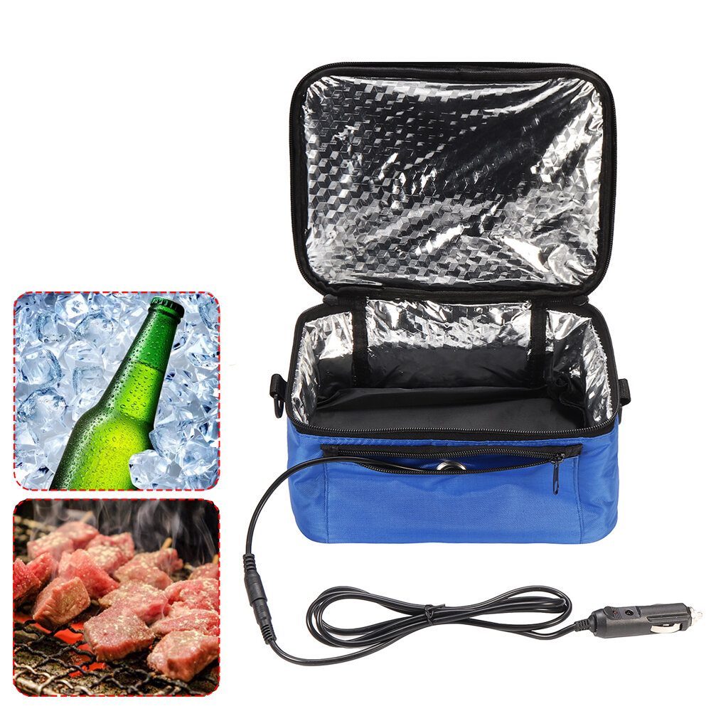 20L 12V Electric Heated Lunch Box Portable Car Microwave Oven Lunch Bag Handbag Shoulder Bag