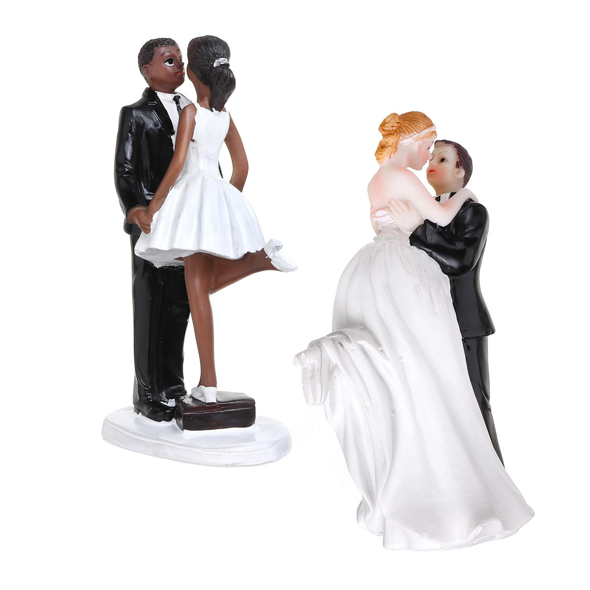Romantic Funny Wedding Cake Topper Figure Bride Groom Couple Bridal Decorations