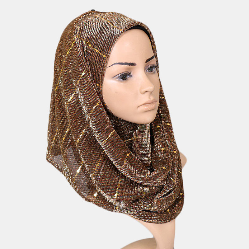 Women Wicked Sequined Headband Scarf Arabian Shawl
