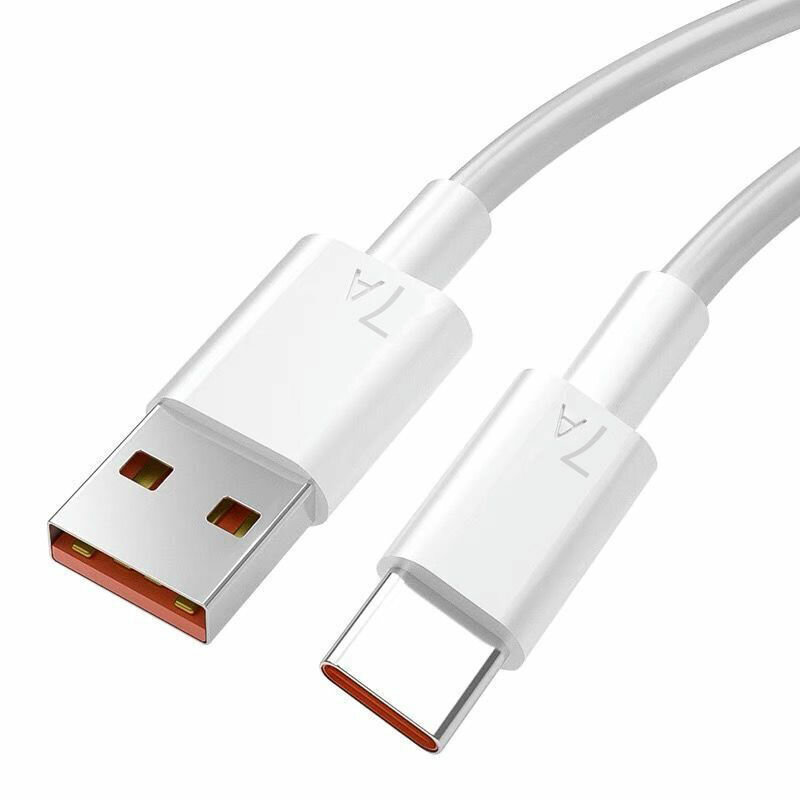 

7A USB to Type-C Cable Support 6A/7A Fast Charging Data Transmission Protocol PVC Core Line 0.25M/1M/2M Long for Huawei