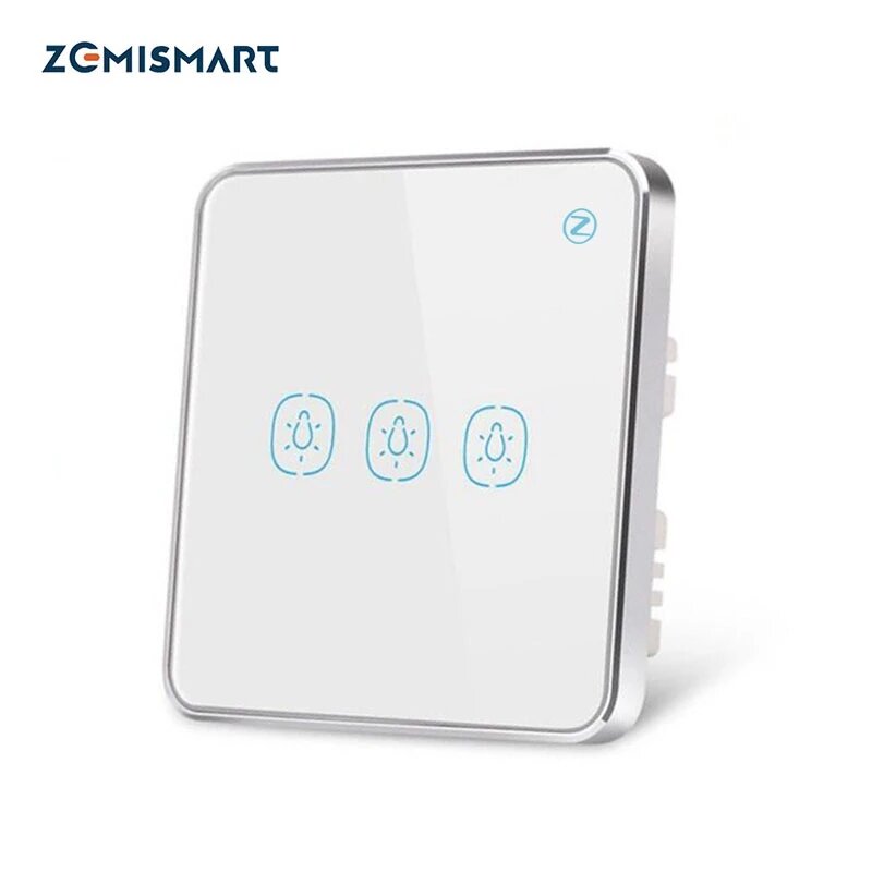 

Zemismart Tuya ZB Light Switch with Aluminum Frame GlassNo Neutral 1/2/3 Gang Touch Switch Alexa Google Home Assistant