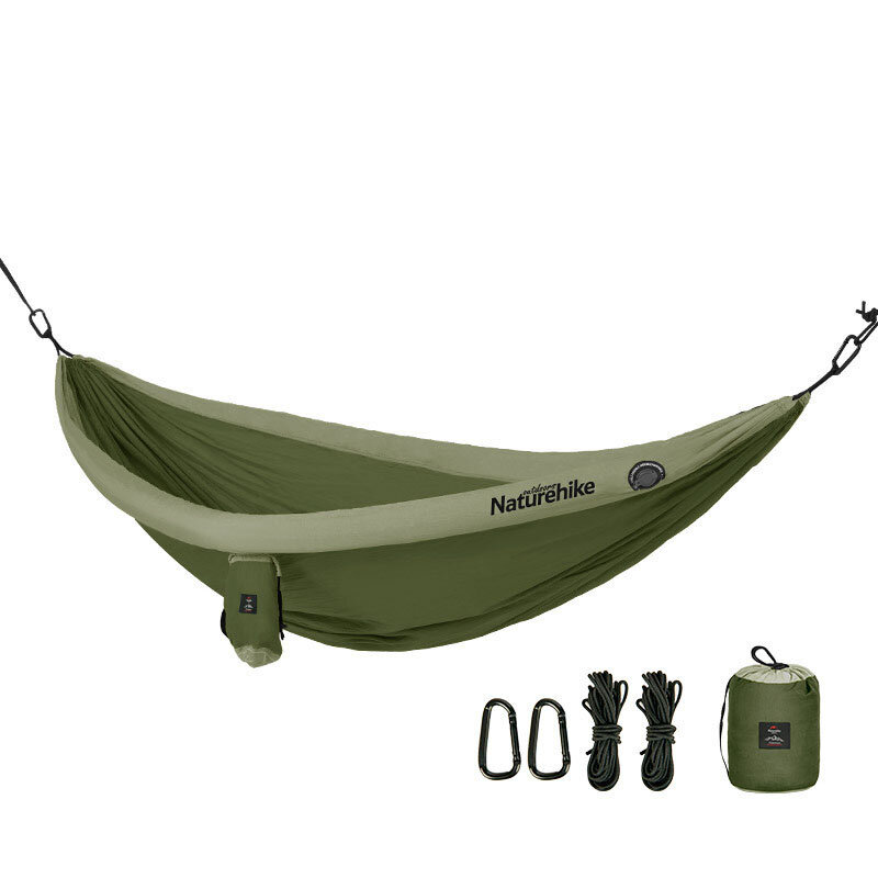Hamaca de camping Naturehike ultraligera, cama inflable de columpio para dormir, silla colgante, carga máxima de 200 kg, para viajes al aire libre.